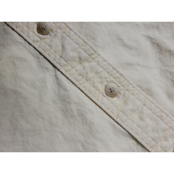 L.L.Bean Men's XL REG Casual Button Shirt Yellow 100% Cotton Chest Pockets SS - Picture 6 of 9